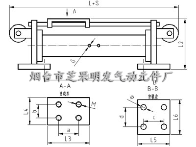 QLGS型高速無桿纜索氣缸結(jié)構(gòu)